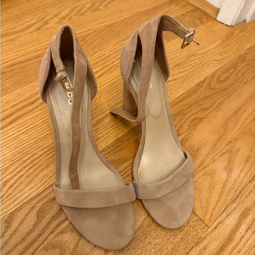 Aldo suede ‘nude’ heels